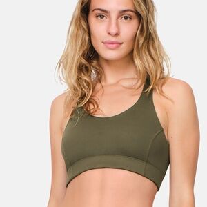 Outdoor Voices Doing Things Bra - Olive Green XS